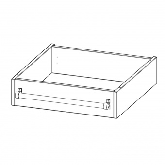 Leiterzarge zur Aufnahme einer Leiter Höhe 15cm, für 60cm breite und 60cm tiefe Schrankwände 